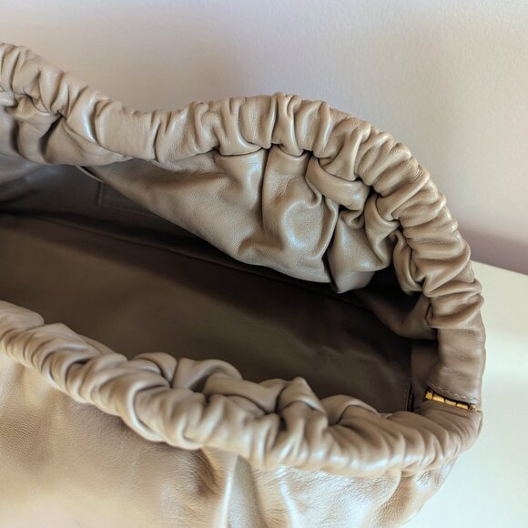 Mansur Gavriel  Lambskin Cloud Clutch Biscotto Leather Hand Bag W/Dust Bag NWOT - Picture 13 of 15